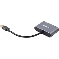 Переходник Maxxter V-AM-HDMI-VGA USB (тато) - VGA (мама) HDMI (мама)