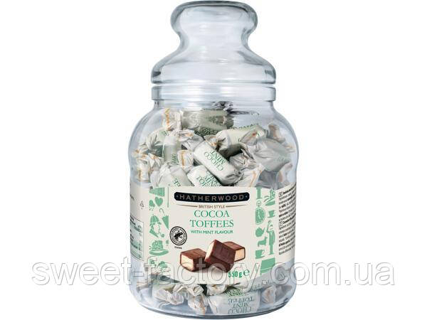 Ириска Hatherwood Cocoa Toffees Mint Chocolate стекло 500g