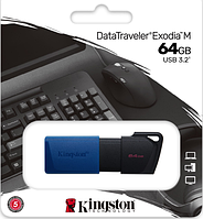 USB Flash 64GB USB 3.2 Kingston DataTraveler Exodia M (DTXM/64GB) Black/Blue