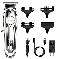 Комбо-набір для стрижки (машинка + триммер) Surker Clippers Cordless Silver (SK-K9S+SK-I9SL), фото 7