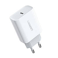 Мережевий зарядний пристрій Ugreen CD137 Type-C PD 20 W Fast Charger White