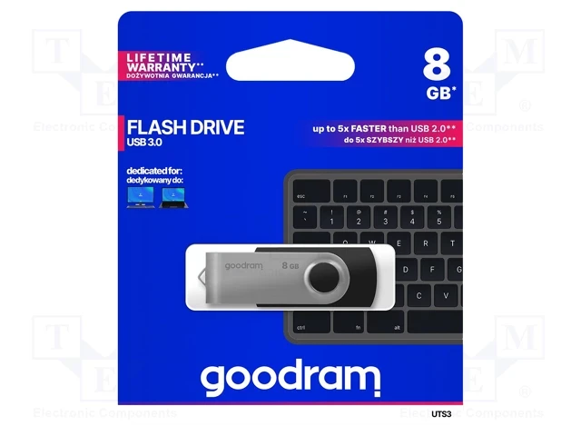 USB флеш накопичувач  8GB GOODRAM Twister USB3.0 (UTS3-0080K0R11)