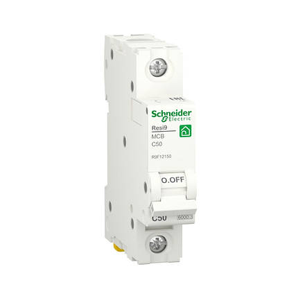 Автоматичний вимикач Schneider Electric Resi 9 6кА В 1p 50A В R9F02150, фото 1