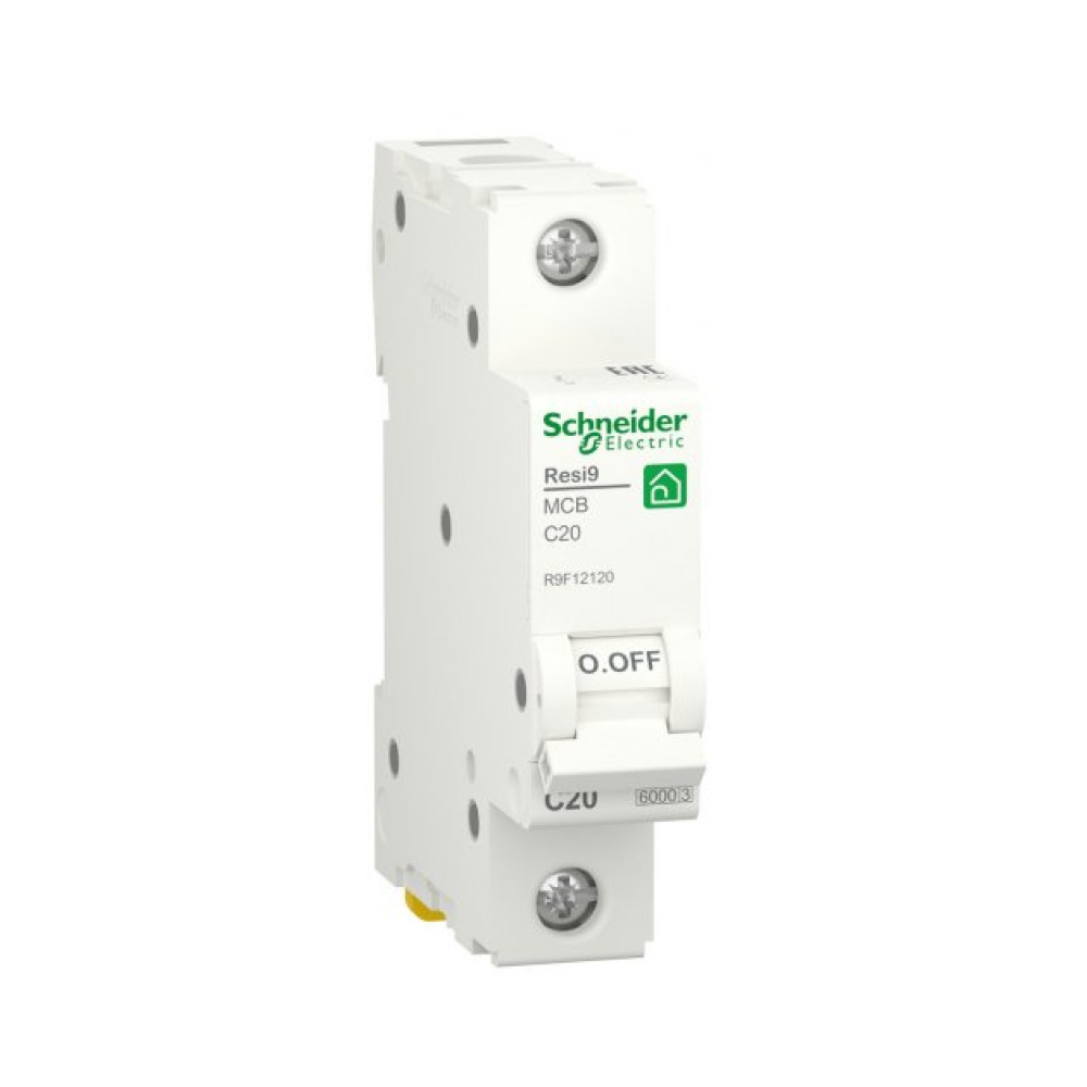 Автоматичний вимикач Schneider Electric Resi 9 6кА С 1p 20A C R9F12120
