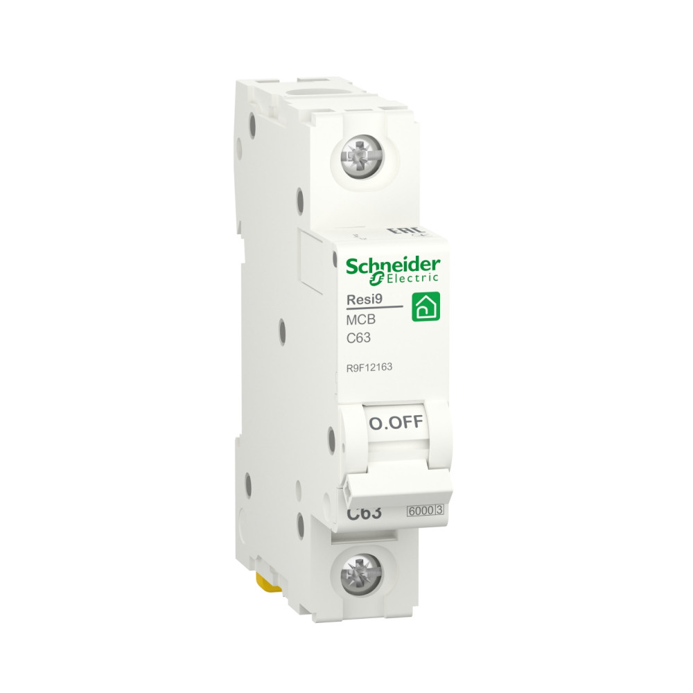 Автоматичний вимикач Schneider Electric Resi 9 6кА С 1p 63A C R9F12163