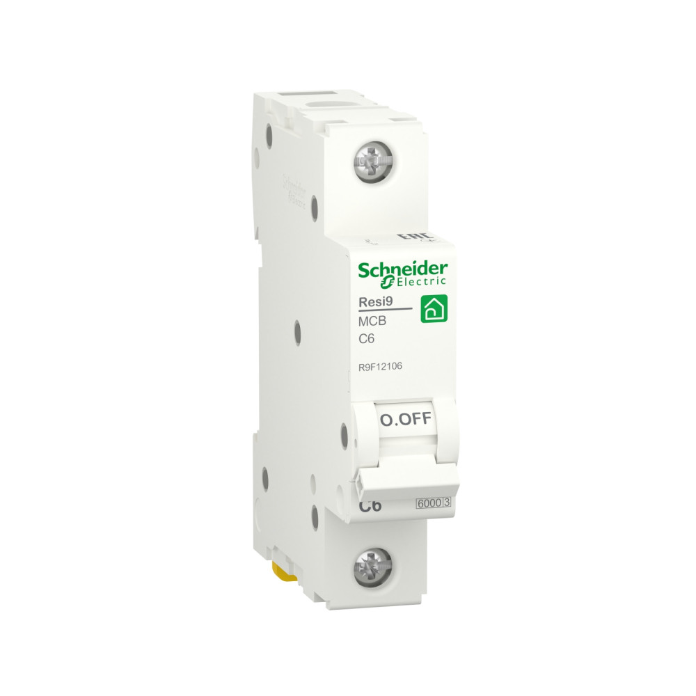 Автоматичний вимикач Schneider Electric Resi 9 6кА С 1p 6A C R9F12106