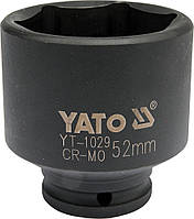 Головка Торцева Ударна Для Ступиць Глибока Шестигранна 1/2" М=52 мм L=72 мм YATO YT-1029
