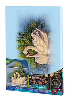 Набір для творчості DankoToys DT VGL-02-06 вишивка гладдю на полотні 21*31 см Лебеді