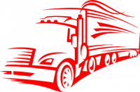 Виниловая наклейка на авто - Truck line art размер 30 см