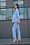 Класичний костюм для вагітних та годування, блакитний, фото 3