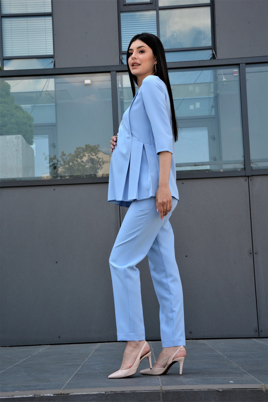 Купить Классический костюм для беременных и кормления, голубой, цена ...