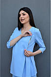 Класичний костюм для вагітних та годування, блакитний, фото 4