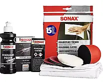 Професійний набір для полірування пластикових фар SONAX PROFILINE Scheinwerfer Aufbebeitungsset