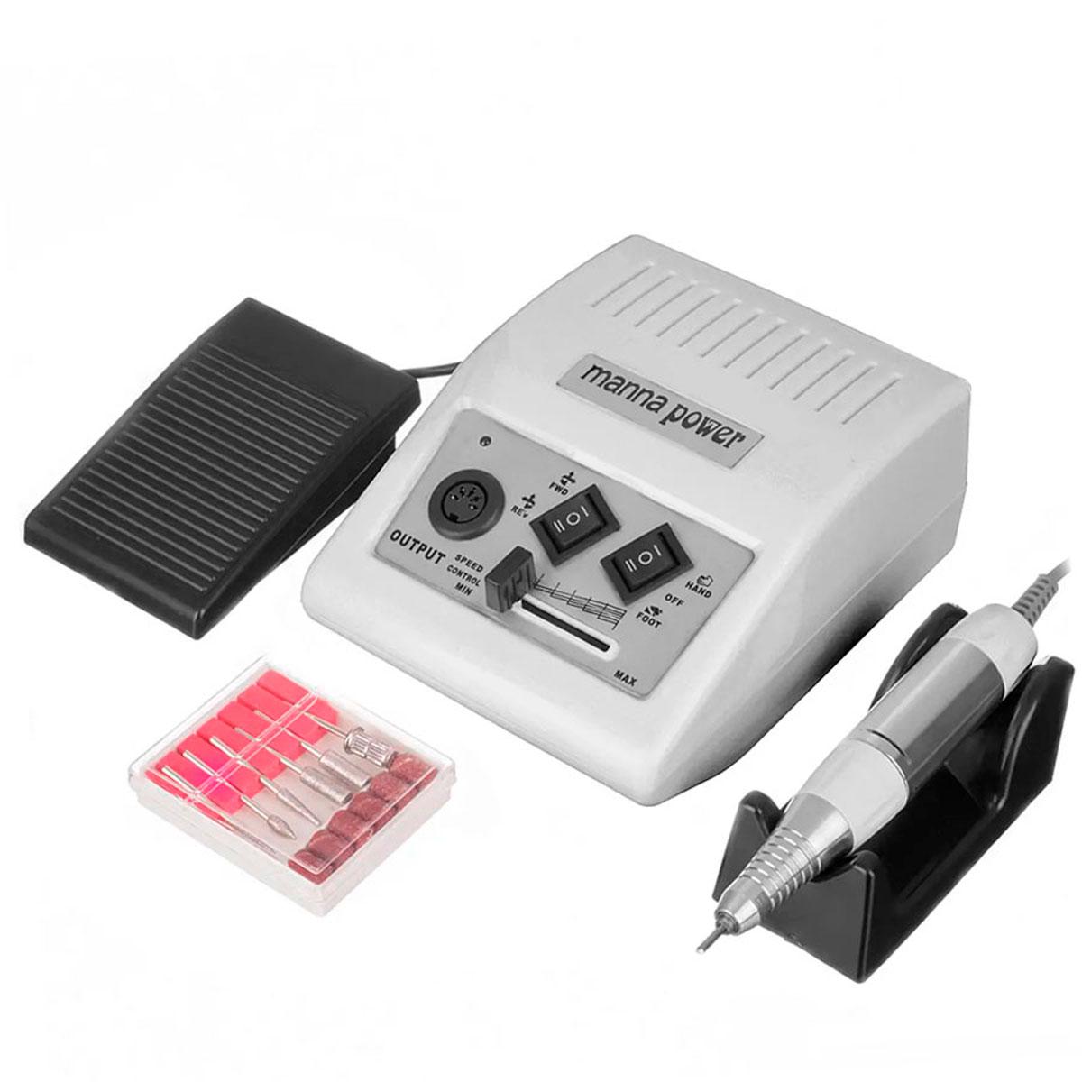 Фрезер для манікюру та педикюру Manna Power DM-868 (білий), 35000 об/хв