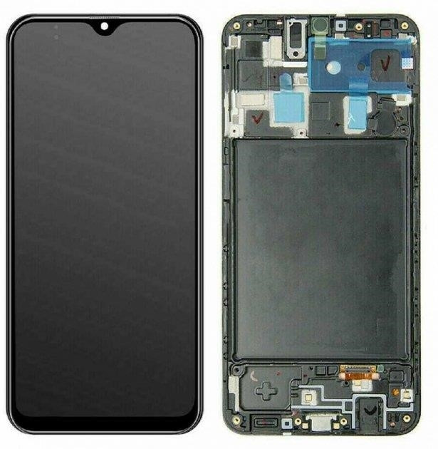 Дисплей (LCD) Samsung A205 Galaxy A20 OLED з сенсором чорний