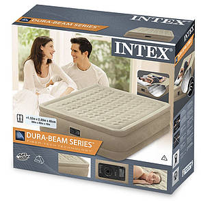 Intex 64458 надувна ліжко Queen Ultra Plush 203х152х46см, фото 4