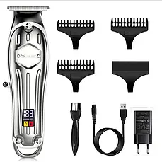 Комбо-набір для стрижки Surker Сordless I9 Silver + Surker Razor Cordless Silver(SK-I9SL+ SK-5001-SL), фото 4