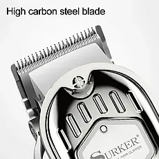 Комбо-набір для стрижки Surker Cordless K9S Silver+Hair Trimmer Skeleton (SK-K9S+HT 7870SL), фото 4