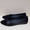 STTOPA Розміри 41-44. Балетки великих розмірів із натуральної шкіри. 166-4144 Чорні Пітонові, фото 2