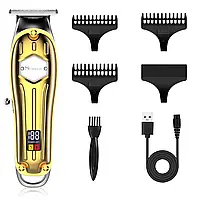 Комбо-набір для стрижки Surker Сordless I9 Gold + Surker Razor Cordless Gold (SK-I9GO+SK-5001-GO), фото 4