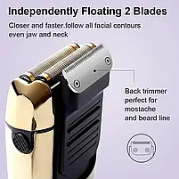 Комбо-набір для стрижки Surker Сordless I9 Gold + Surker Razor Cordless Gold (SK-I9GO+SK-5001-GO), фото 7