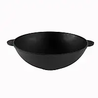 Чавунна сковорода WOK 3.7 л "Brizoll" без кришки