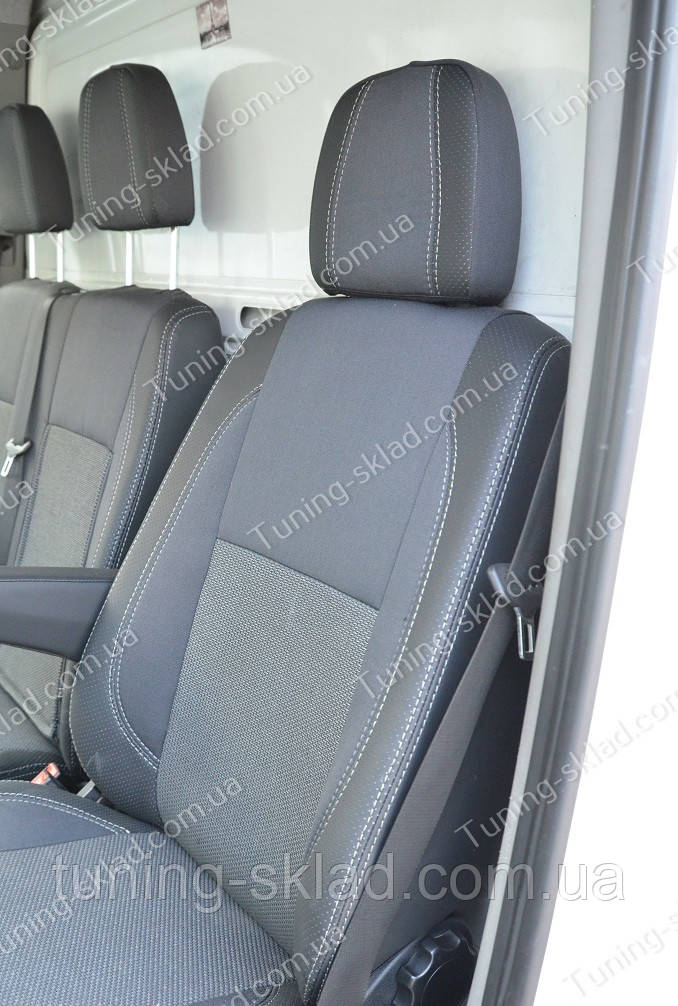 Чохли на сидіння Фольксваген Крафтер (чохли з екошкіри Volkswagen Crafter стиль Premium), фото 1