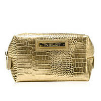 Косметичка INGLOT COSMETIC BAG CROCODILE LEATHER PATTERN GOLD