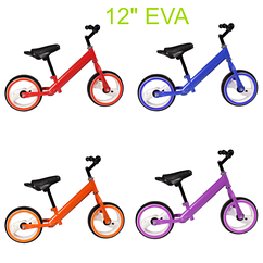 Біговел, велобіг дитячий 12" від 2 років, колеса EVA світяться, T-212515 різні кольори