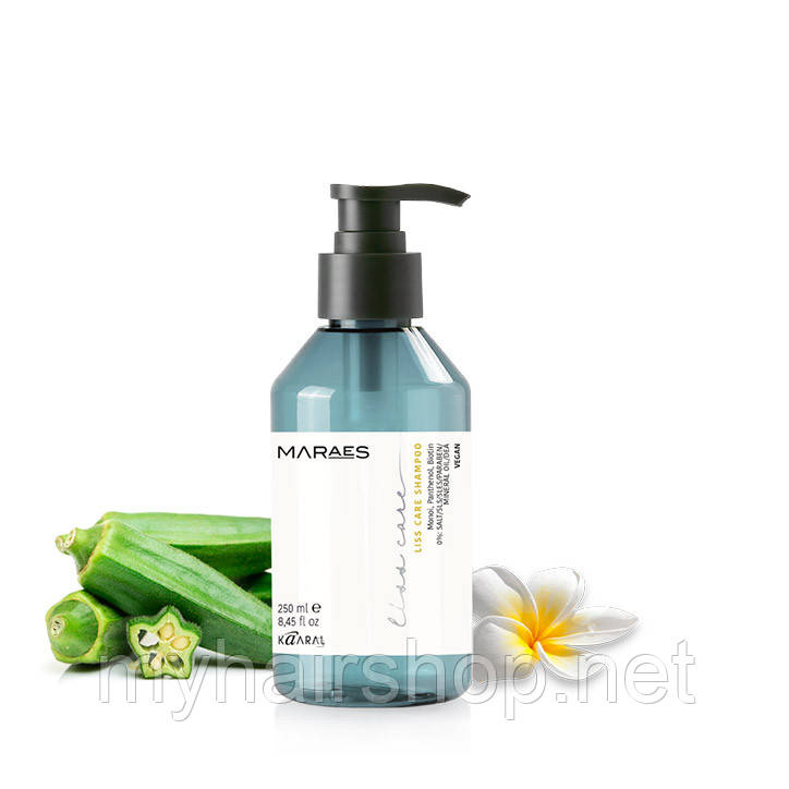 Шампунь для прямого волосся з пантенолом та біотином Kaaral Maraes Liss Care Shampoo 1000 мл