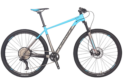 Гірський велосипед 27,5" Crosser MT-036 рама 15.5", L-TWOO 18 швидкостей, гальма LOGAN, сіро-синій
