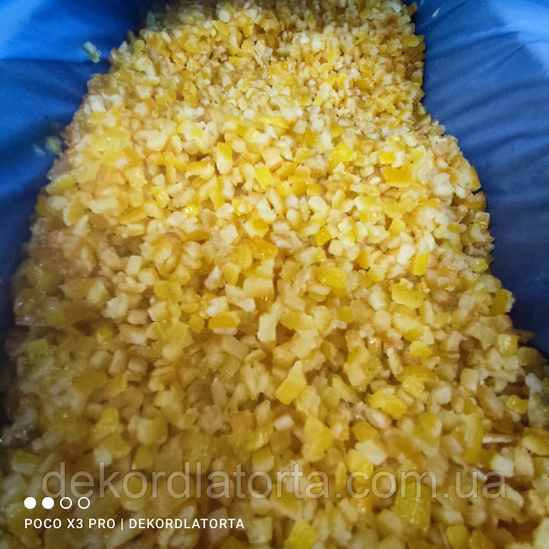 Цукати апельсинові, зацукровані апельсинові кубики (4*4) 100 грам