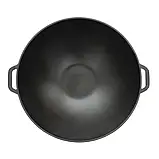 Чавунна сковорода WOK 8 л "Brizoll" з чавунною кришкою, фото 5