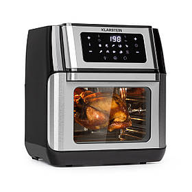 AeroVital Fry Фритюрниця з гарячим повітрям 1500 W 10l таймер 9 програм чорний/сріблястий (Німеччина, читати