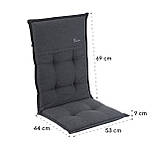 Coburg оббивна подушка подушка для стільця з високою спинкою поліестер 53x117x9cm 4 x подушка для сидіння ⁇ , фото 5
