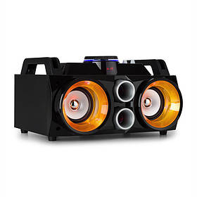 MDJ100 Медіаплеєр USB SD BT AUX Підсилювач 100 Вт 2x4 дюйма Динамік RGB LED (Німеччина, читати опис)