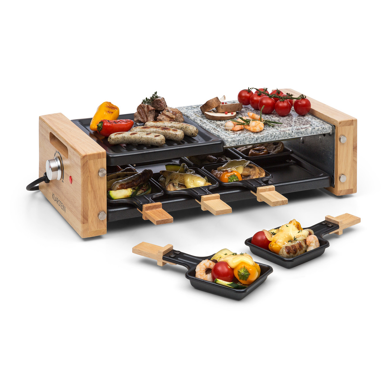 Chateaubriand Nuovo Raclette 1200W алюміній / камінь 8 осіб декор із дерева натуральний камінь/ сковорода, фото 1