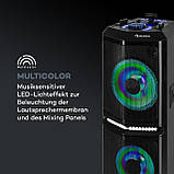 Станція для вечірок Clubmaster TripleBeat 250 Вт макс. 3 x 10" вуфера USB BT AUX 3 x 10" сабвуфера, фото 9