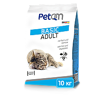 PetQM Cats Fish & Vegetables сухой корм для кошек с рыбой и овощами, 10 кг