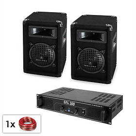 Malone SPL PA Set Pair 6,5" (16,5 см) сабвуфер, динамік і підсилювач, 300 Вт (Німеччина, читати опис)