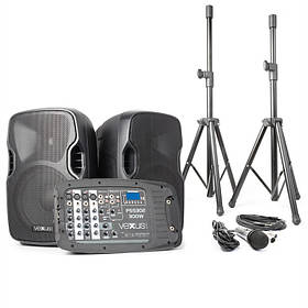 PSS302 Мобільна аудіосистема PA 300 Вт макс. Bluetooth USB SD MP3 2xTripod 1xMi (Німеччина, читати опис)