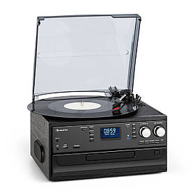 Oakland DAB Retro Stereo System DAB+/FM BT Function Vinyl CD Cassette Black (Германия, читать описание)
