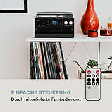 Oakland DAB Retro Stereo System DAB+/FM BT Function Vinyl CD Cassette Black (Германия, читать описание), фото 3