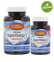 Carlson, Super Omega-3, Супер Омега-3, 1200 мг, 100 та 30 м'яких таблеток