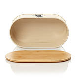 Хлібниця Rök з листового металу з бамбуковою кришкою 33,5 x 13 x 18 см (ШхВхГ) овальна бежева (Німеччина,, фото 6