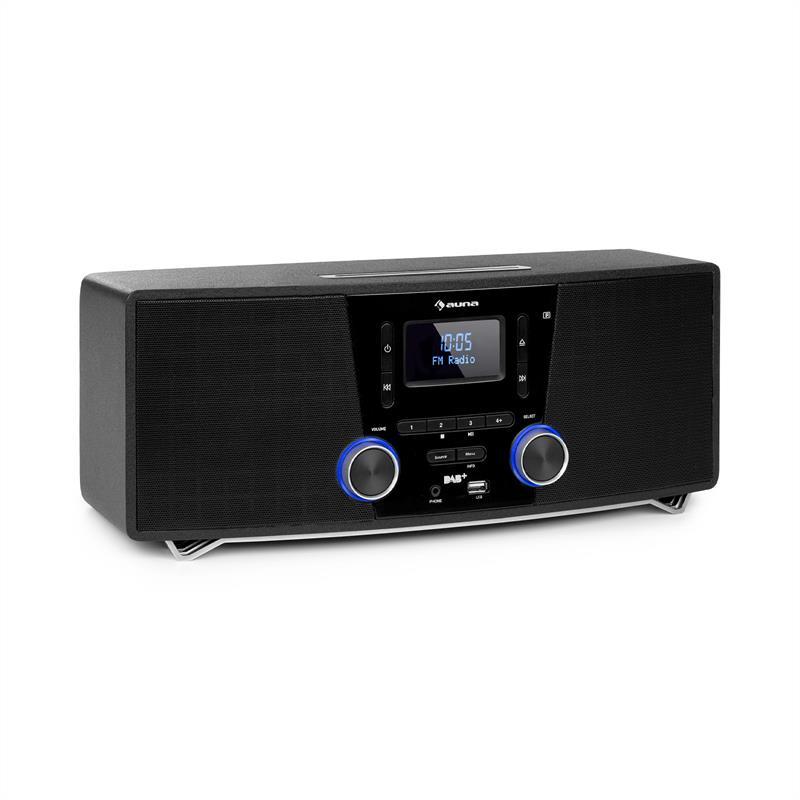 Стереосистема Stockton Micro 20 Вт макс DAB+ FM CD-плеєр BT OLED чорний (Німеччина, читати опис), фото 1