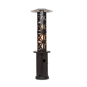Нагрівач для тераси Goldflame Style 11,2 кВт, огляд 360°, мобільний, чорний (Німеччина, читати опис)