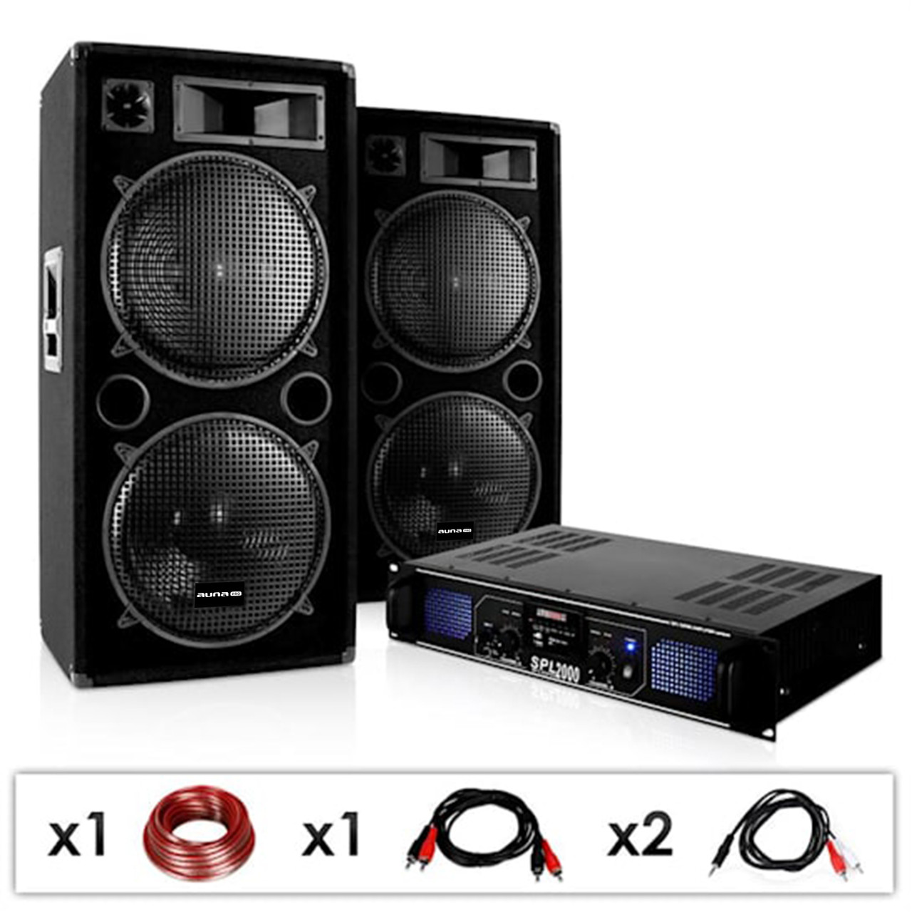 DJ PA система "DJ-42" підсилювач динамік 3000 Вт (Німеччина, читати опис)