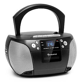 CD-плеєр Harper CD Boombox Bluetooth Cassette FM AUX USB Black (Німеччина, читати опис)