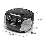 CD-плеєр Harper CD Boombox Bluetooth Cassette FM AUX USB Black (Німеччина, читати опис), фото 8